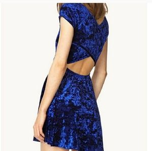 Blue velvet dress